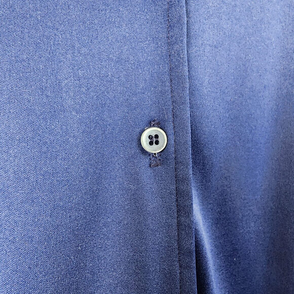 Vintage Marjorie Hamilton Blue Button Up Blouse Size L - Picture 3 of 8